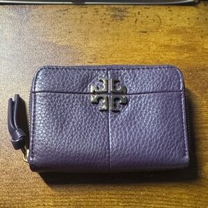 Tory Burch Purple Leather Wallet